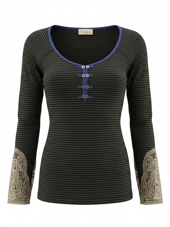 gimmicks by BKE Tops - BKE. Distressed soft knit top with lots of fabulous detailing. Lace trim. Sz. L